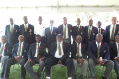Members of the JDF-Ex-Soldiers Ass. Western Chapter form guard of honor